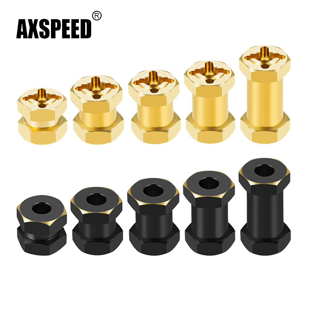 Wheel Hex Adapter - AXSPEED Brass 12/15/17/20/25mm Wheel Hex Extended