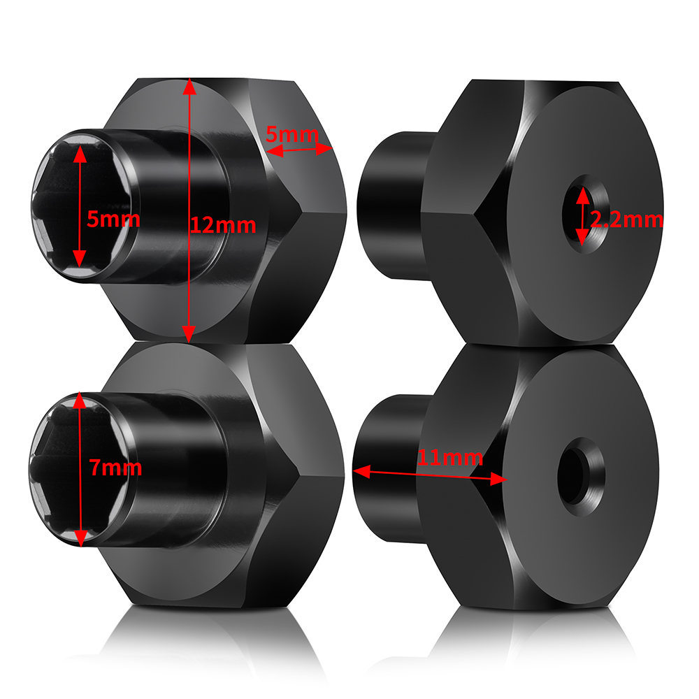 AXSPEED 4Pcs Aluminum 5mm to 7 - đánh giá và giá Wheel Hex Adapter