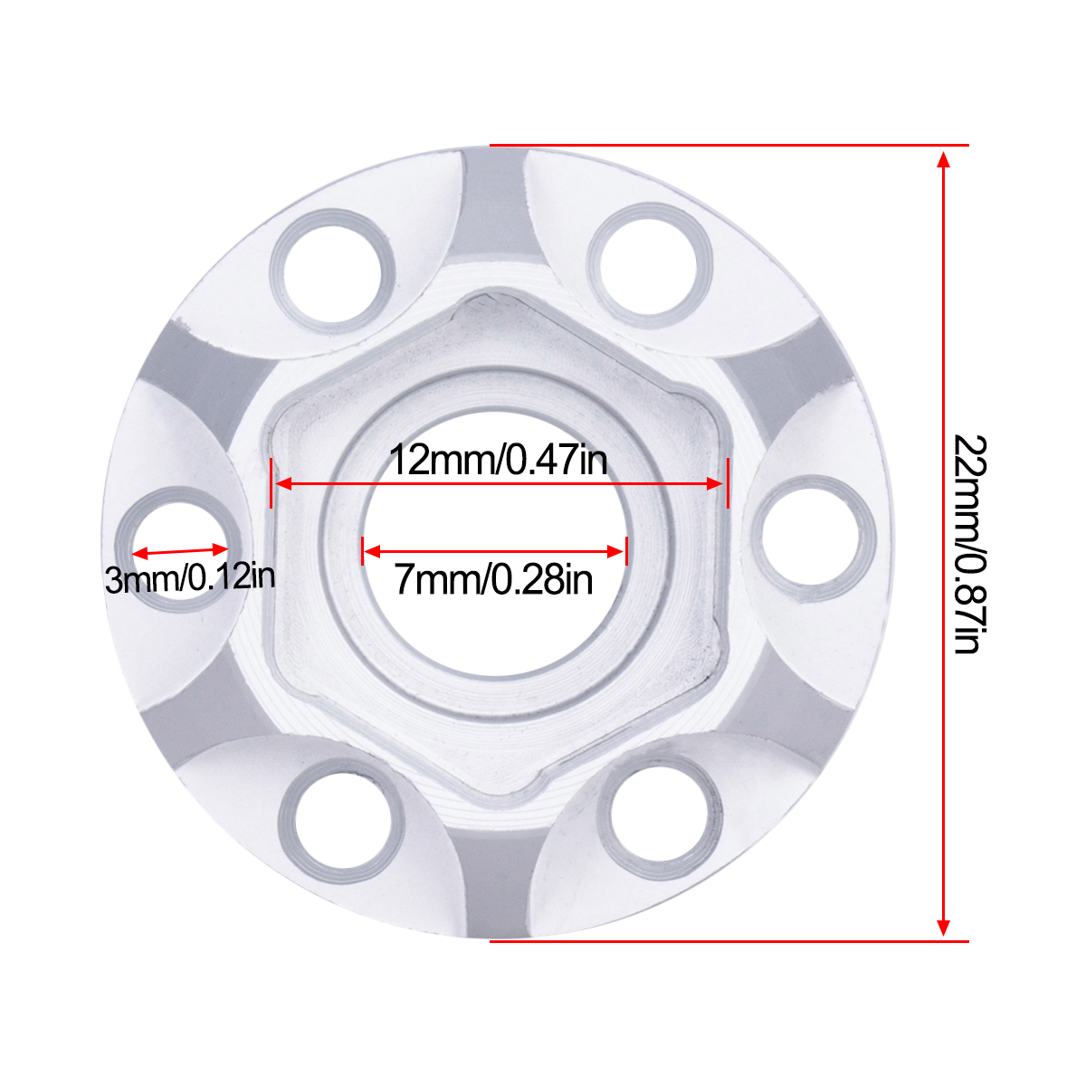 Aluminum Wheel Hex Hub 6/9/12/ - đánh giá và giá Wheel Hex Adapter