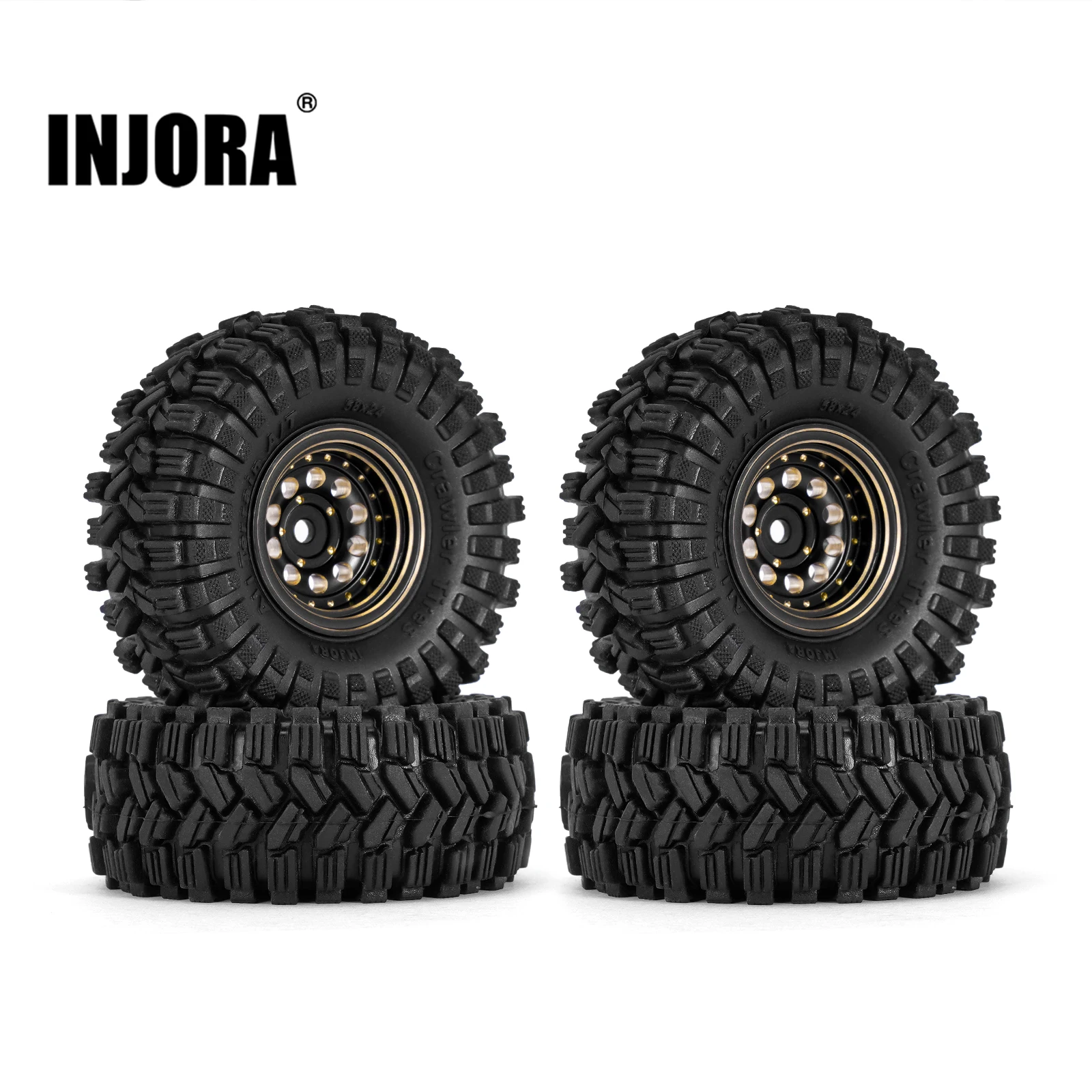 INJORA Black Coating Brass 1.0 - đánh giá và giá Wheel Hex Adapter