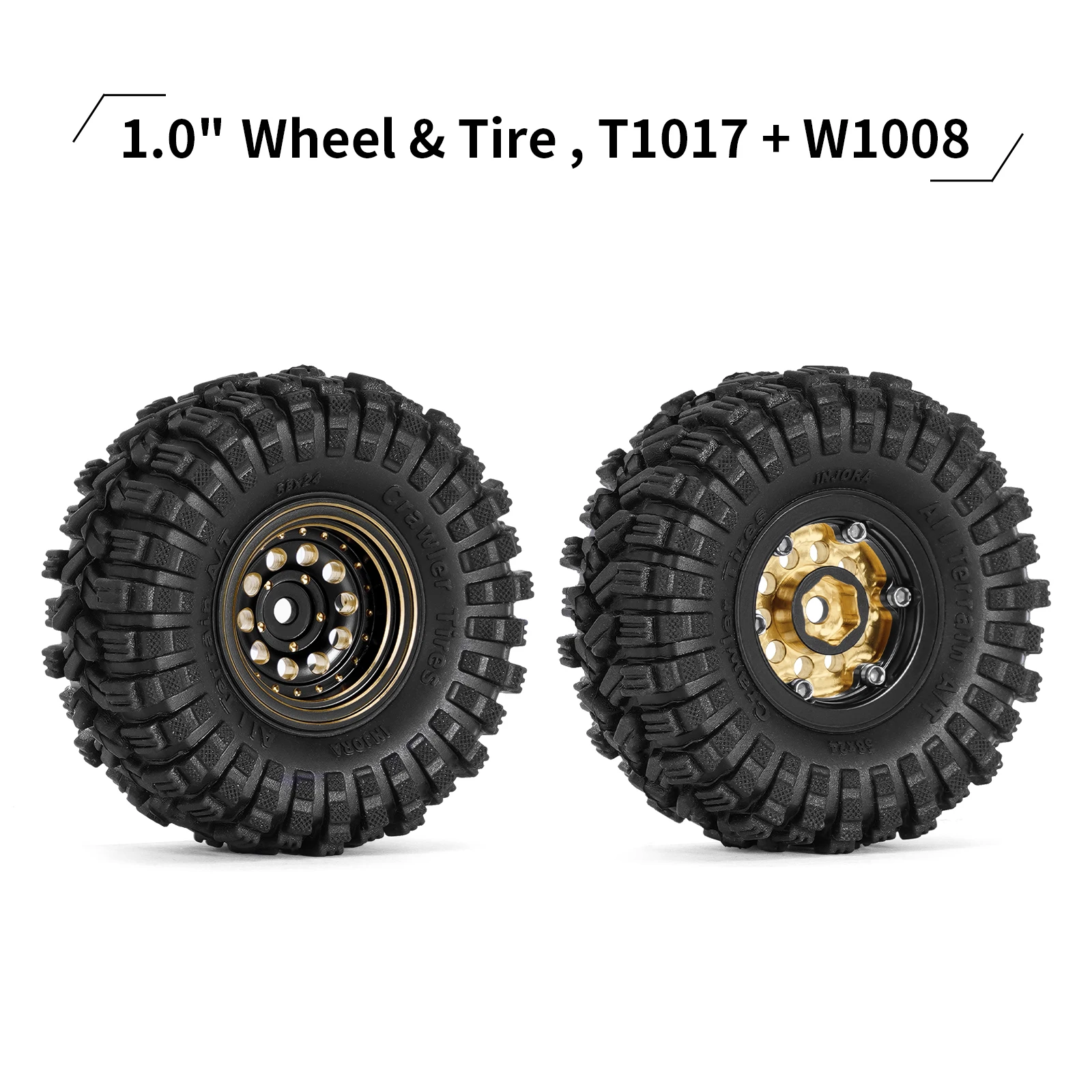 INJORA Black Coating Brass 1.0 - đánh giá và giá Wheel Hex Adapter
